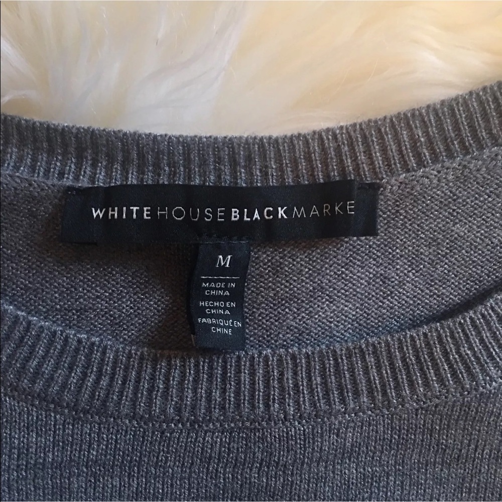 White House Black Market Crewneck "LOVED" Sweater - Picture 5 of 7